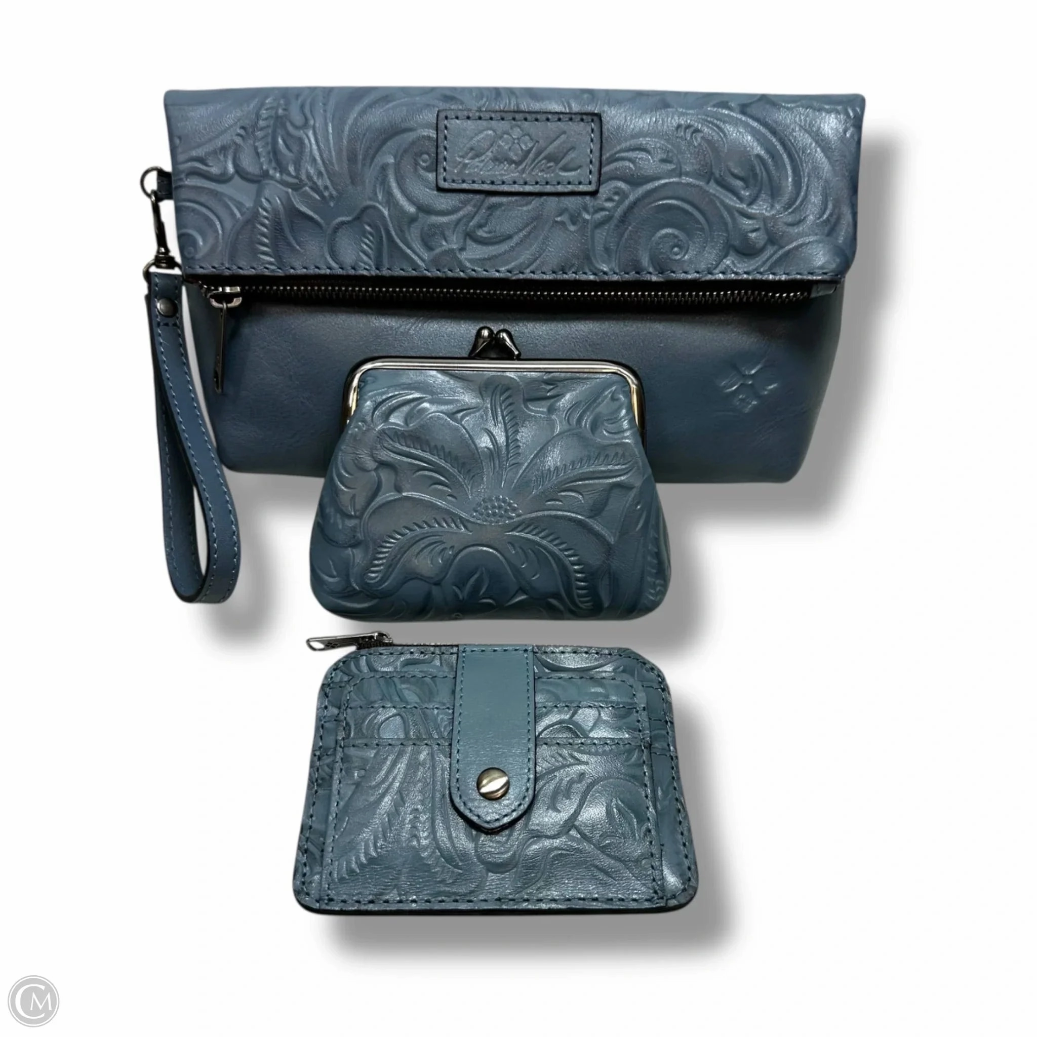 3 piece matching Wristlet Designer By Patricia Nash, Size: Medium