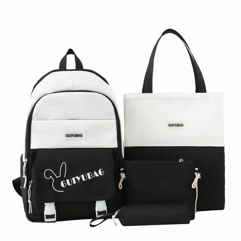 4-piece Korean style backpack for students