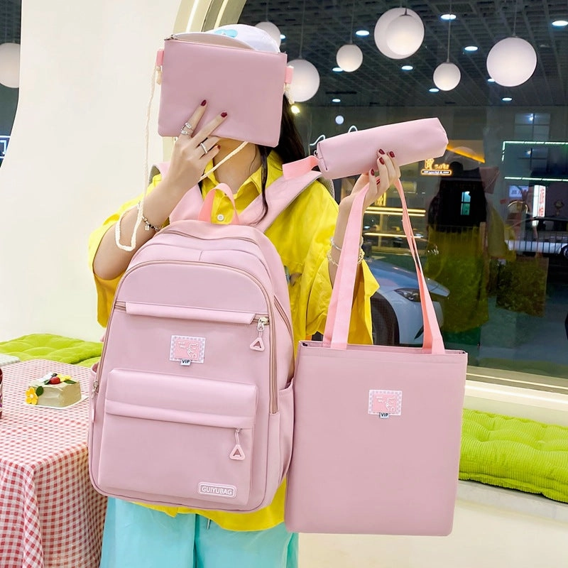 4-piece school bag fashion backpack