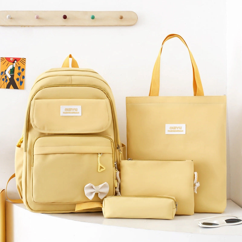 4-piece school bag large capacity backpack