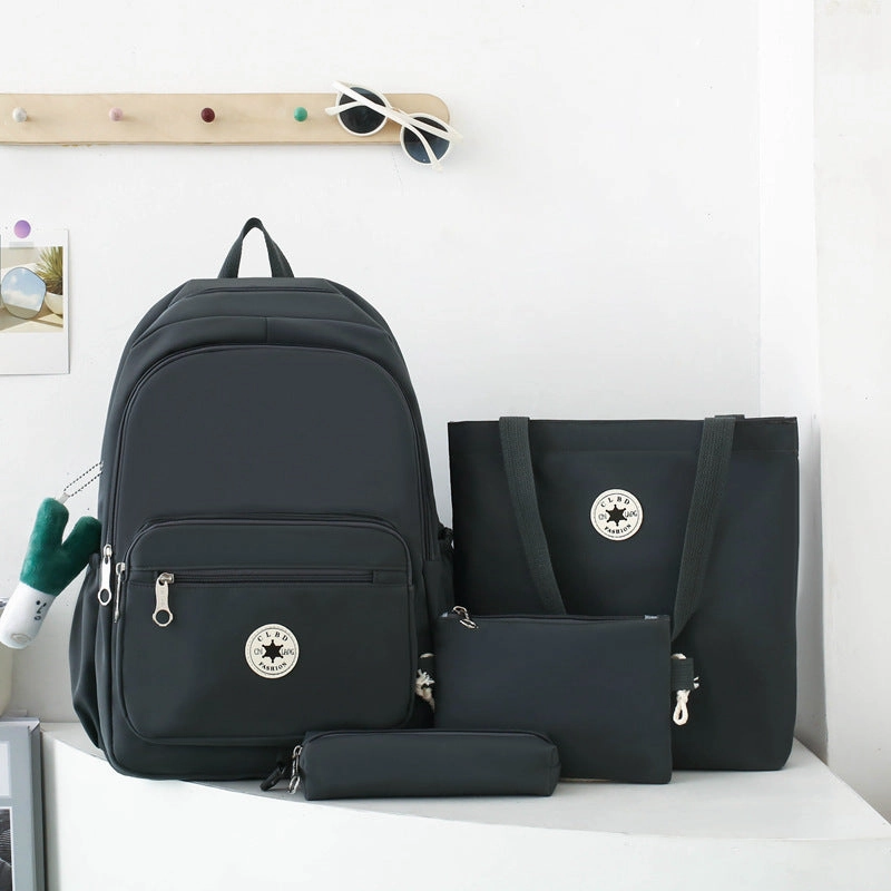 Artistic school bag weight-reducing backpack