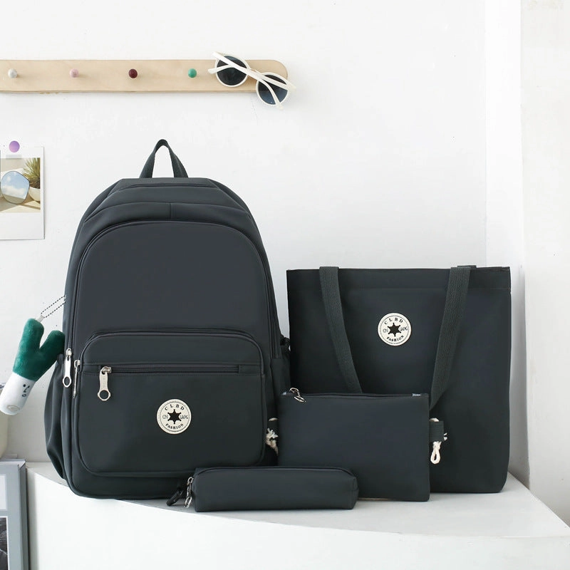 Artistic school bag weight-reducing backpack