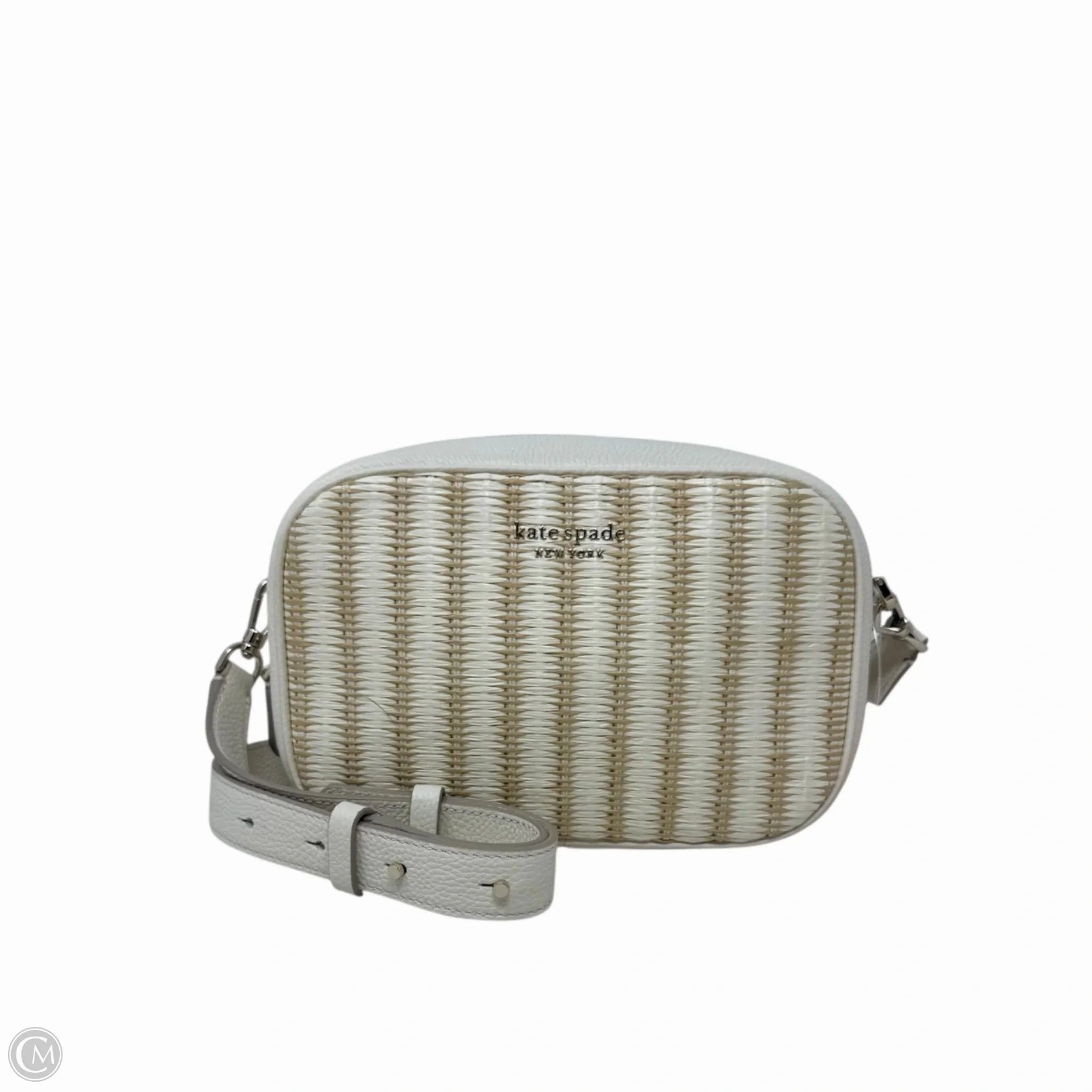 Astrid Straw Medium Crossbody Designer By Kate Spade, Size: Medium