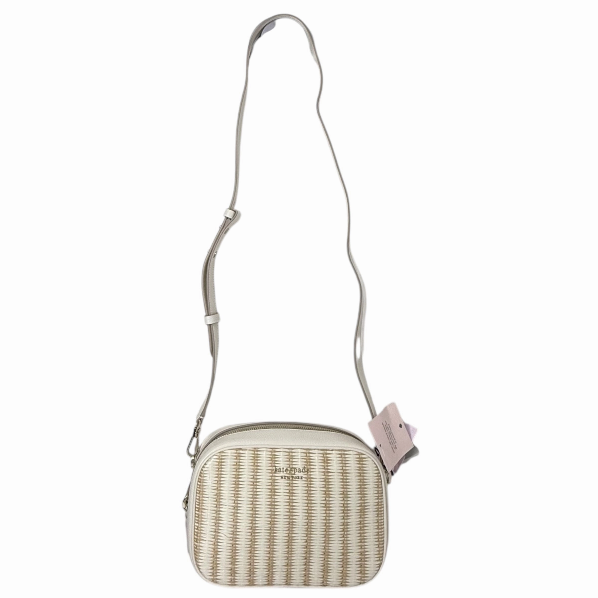 Astrid Straw Medium Crossbody Designer By Kate Spade, Size: Medium
