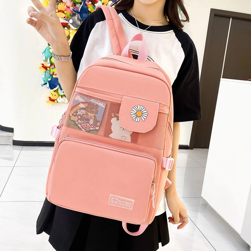 Backpack 4-piece set large capacity backpack