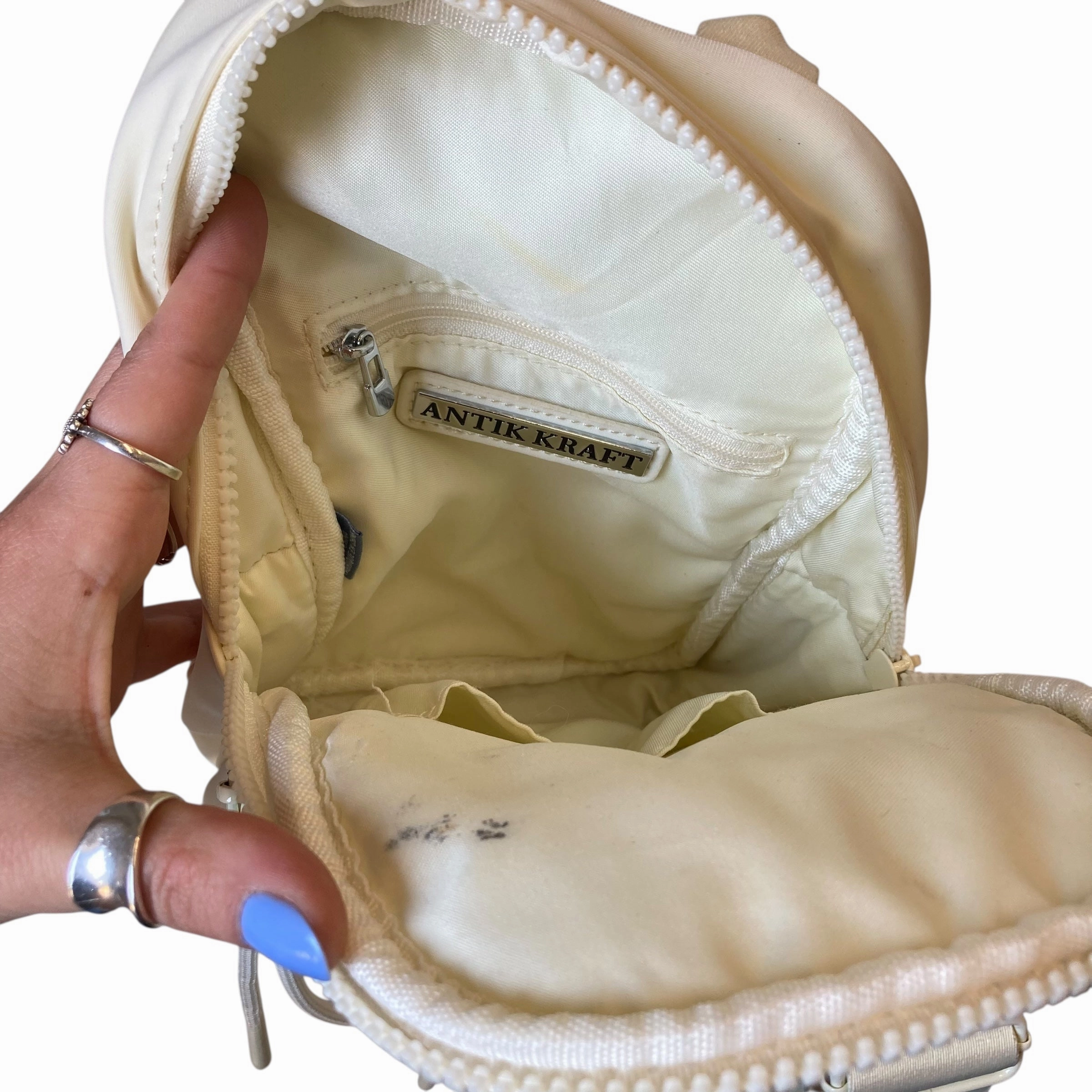 Backpack By Antik Kraft In Cream, Size:Small