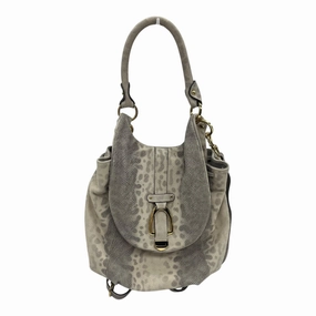 Backpack By Clothes Mentor In Cream & Grey, Size:Medium