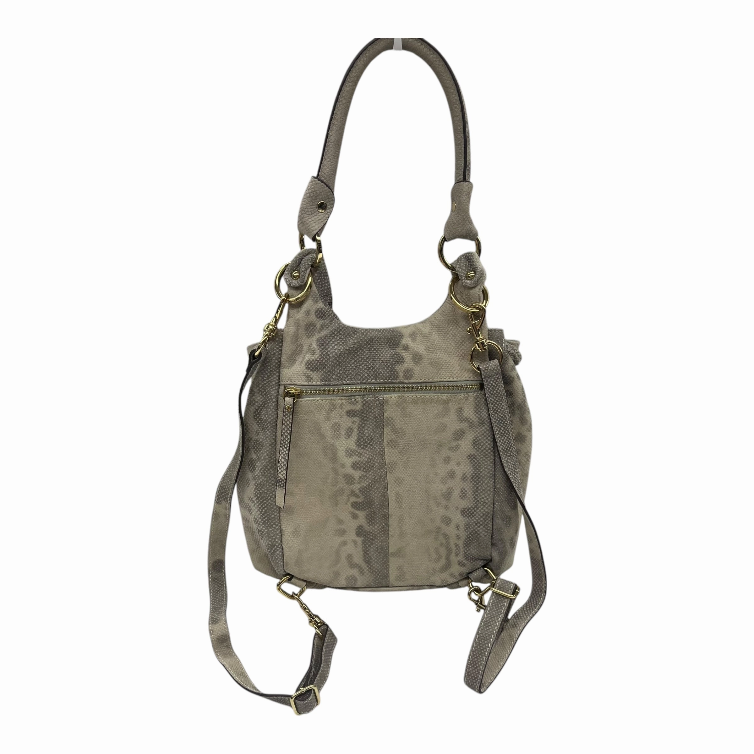 Backpack By Clothes Mentor In Cream & Grey, Size:Medium