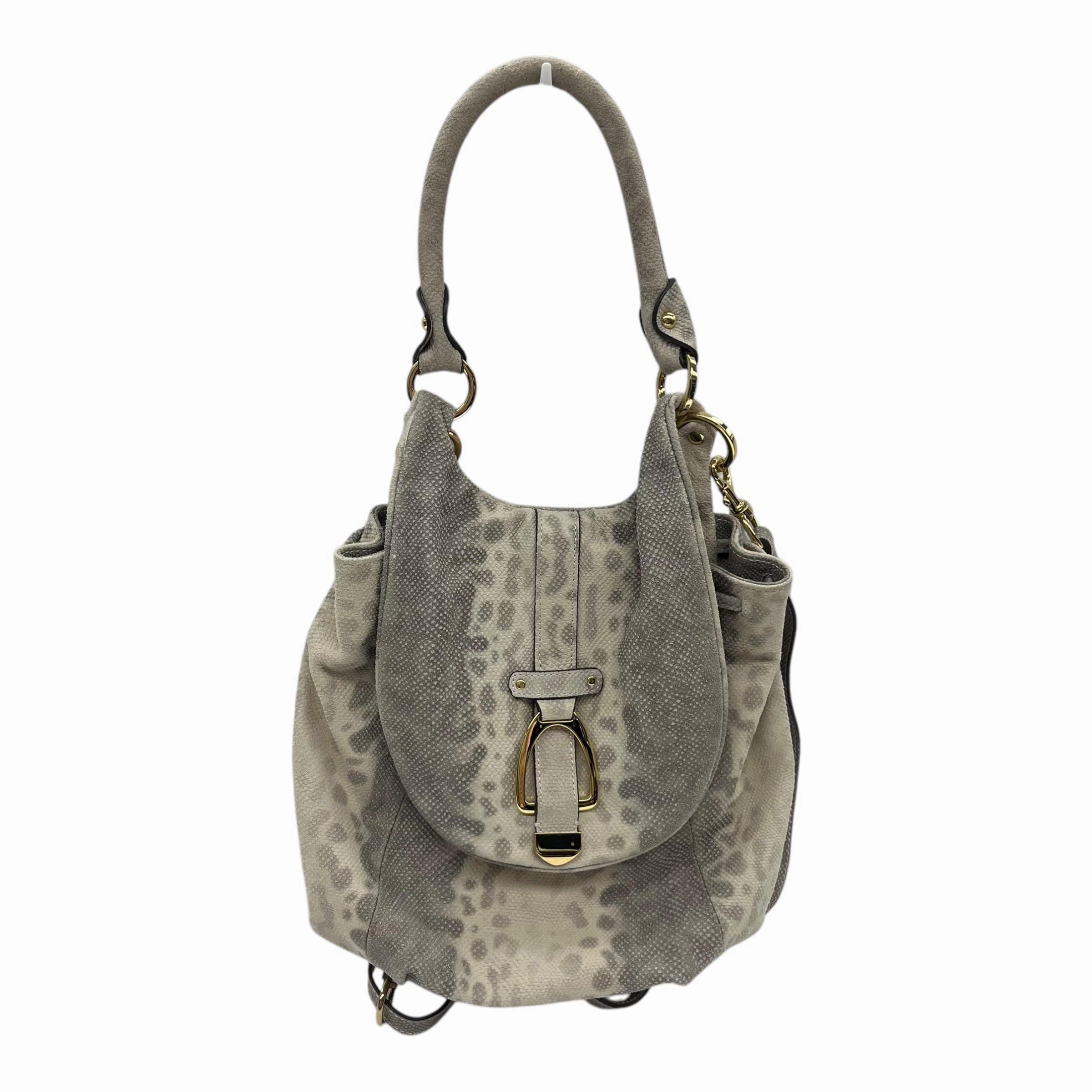 Backpack By Clothes Mentor In Cream & Grey, Size:Medium