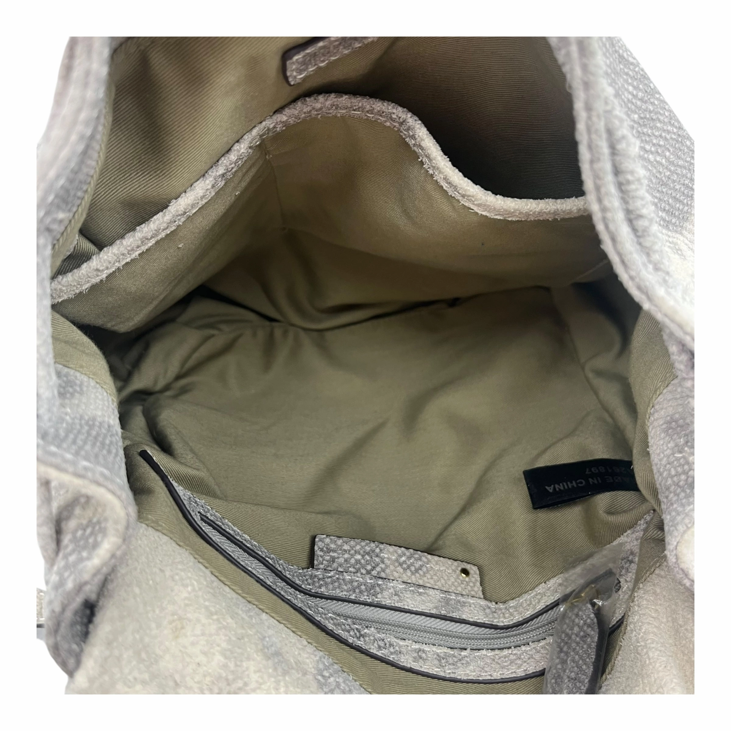 Backpack By Clothes Mentor In Cream & Grey, Size:Medium