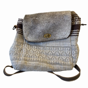 Backpack By Myra Bay In Brown & Cream, Size:Medium