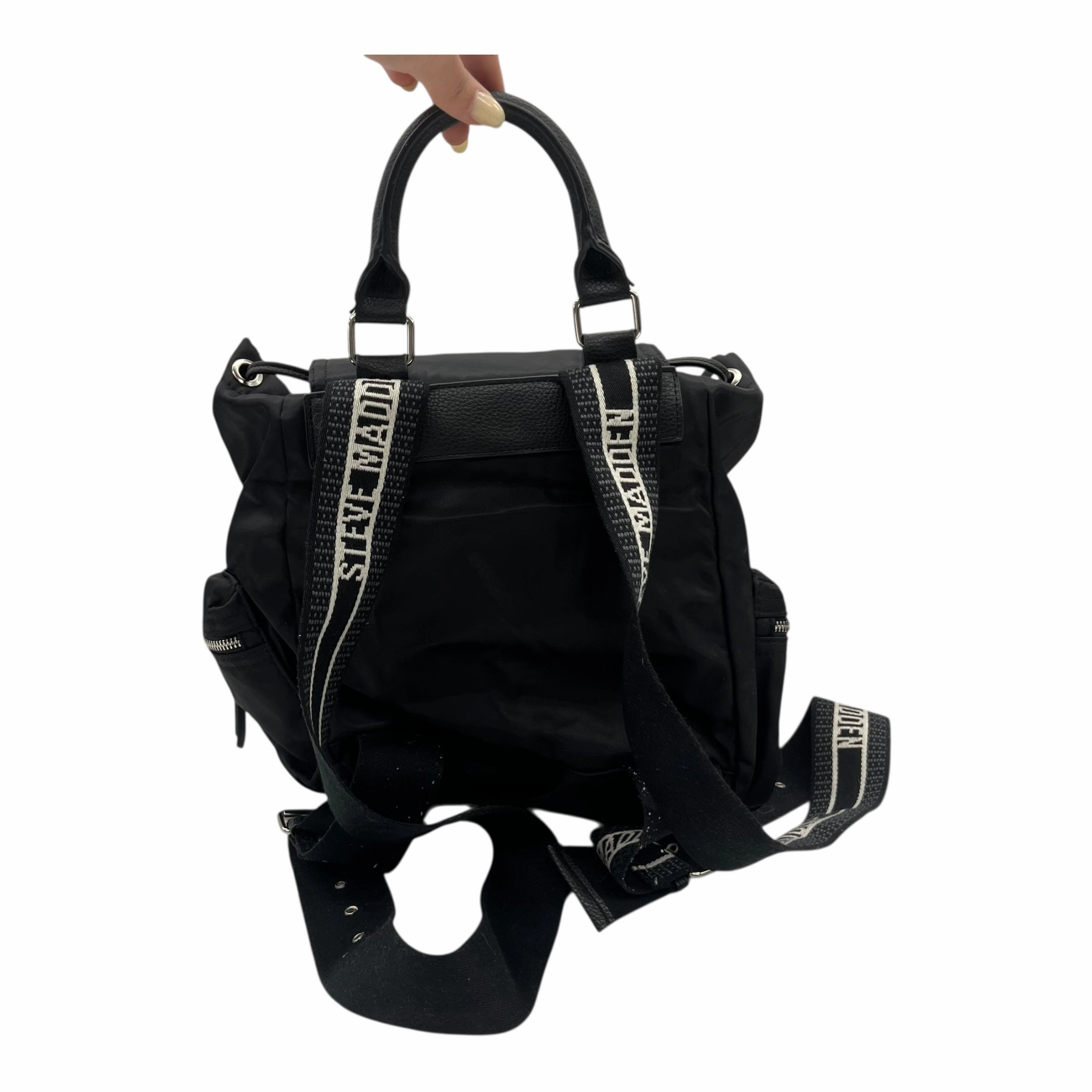 Backpack By Steve Madden In Black, Size:Medium