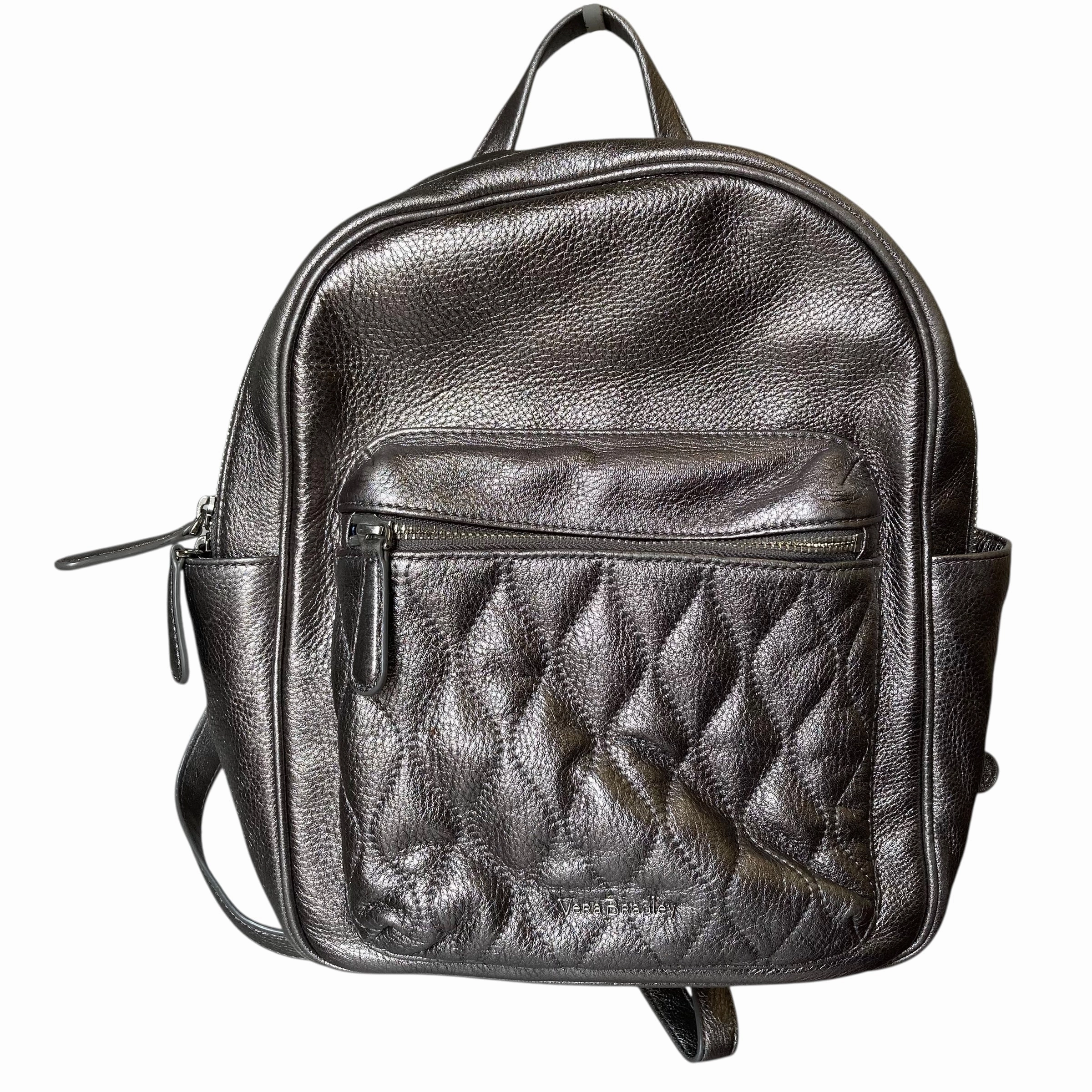 Backpack By Vera Bradley In Silver, Size:Medium