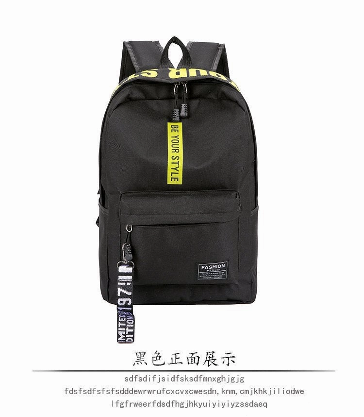 Backpack canvas large capacity junior high school students