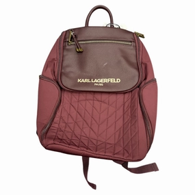 Backpack Designer By Karl Lagerfeld In Maroon, Size:Medium