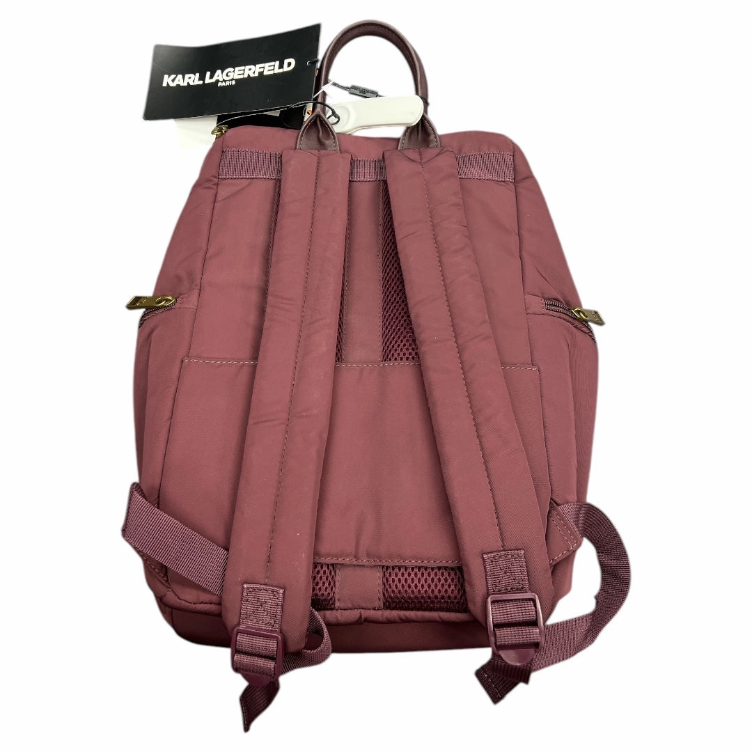 Backpack Designer By Karl Lagerfeld In Maroon, Size:Medium