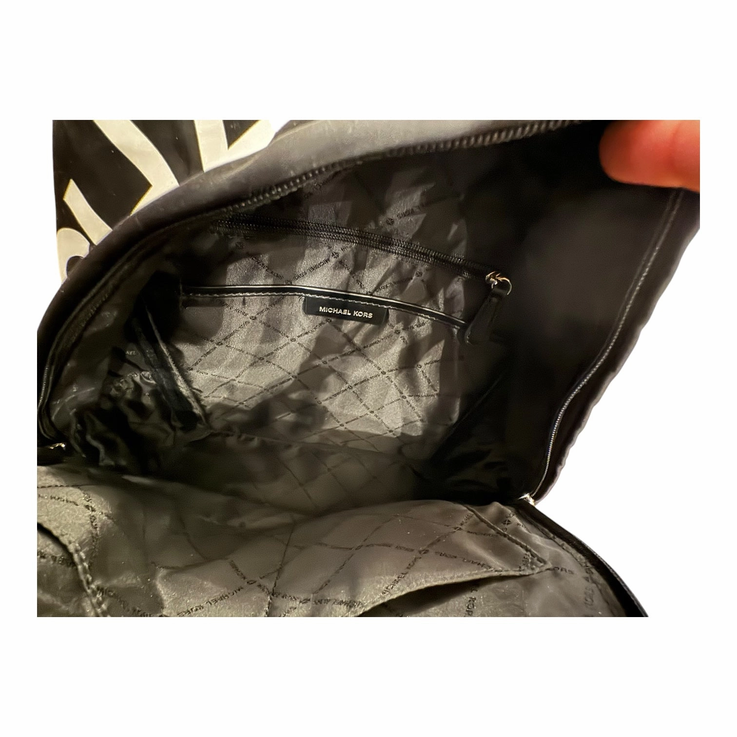 Backpack Designer By Michael Kors In Black & White, Size:Large