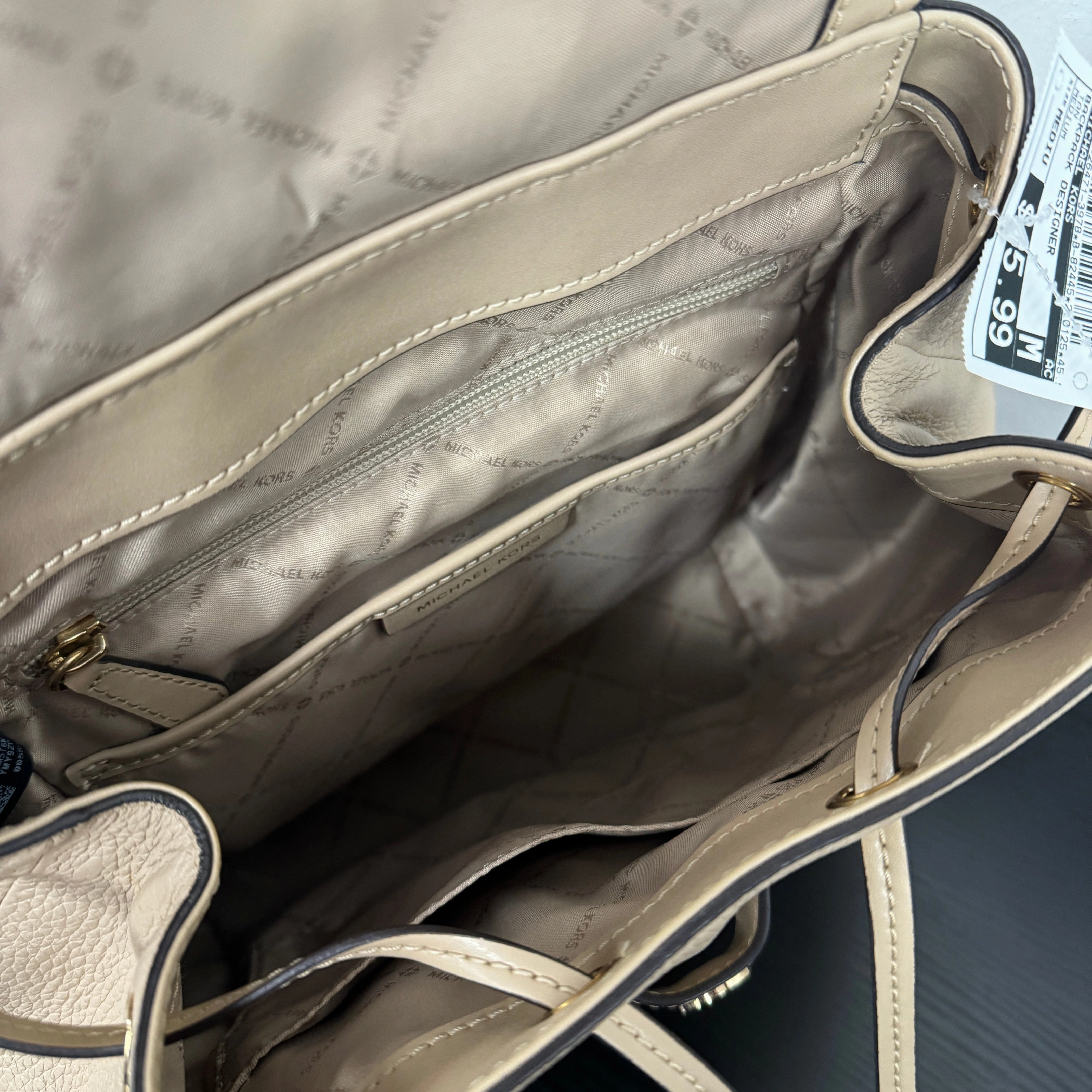 Backpack Designer By Michael Kors In Tan, Size:Medium