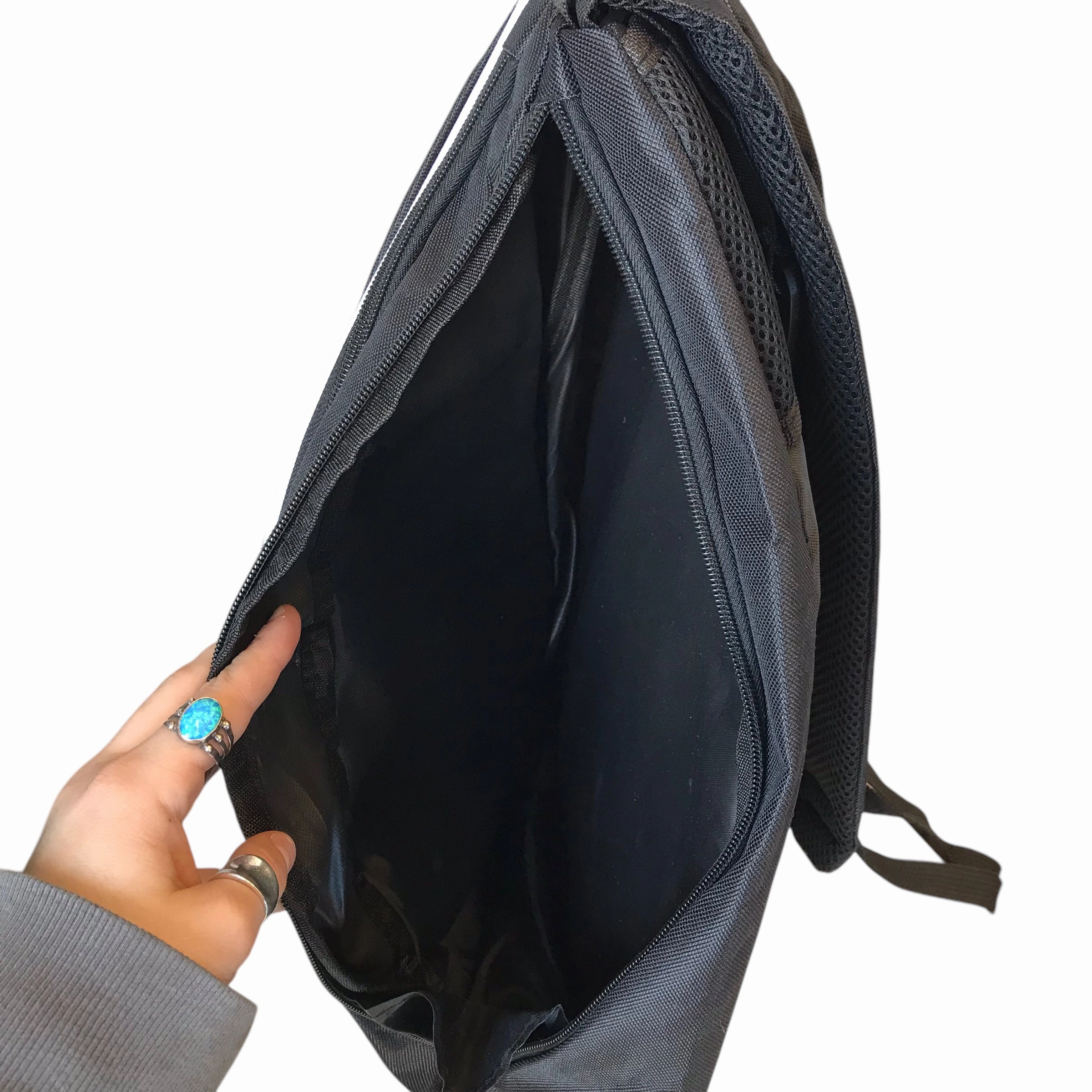 Backpack In Black & White, Size:Medium