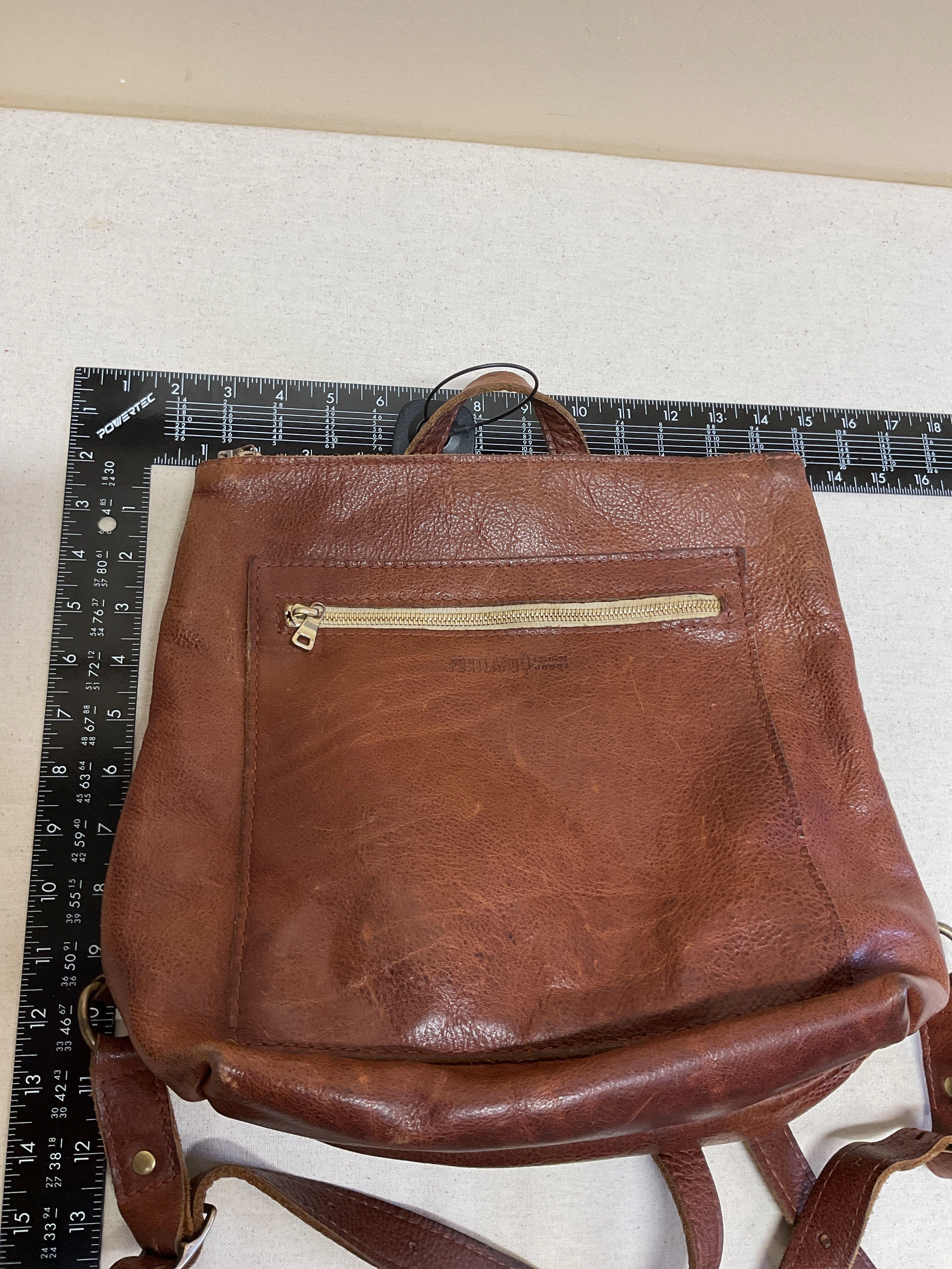 Backpack Leather By Cmb In Brown, Size:Medium
