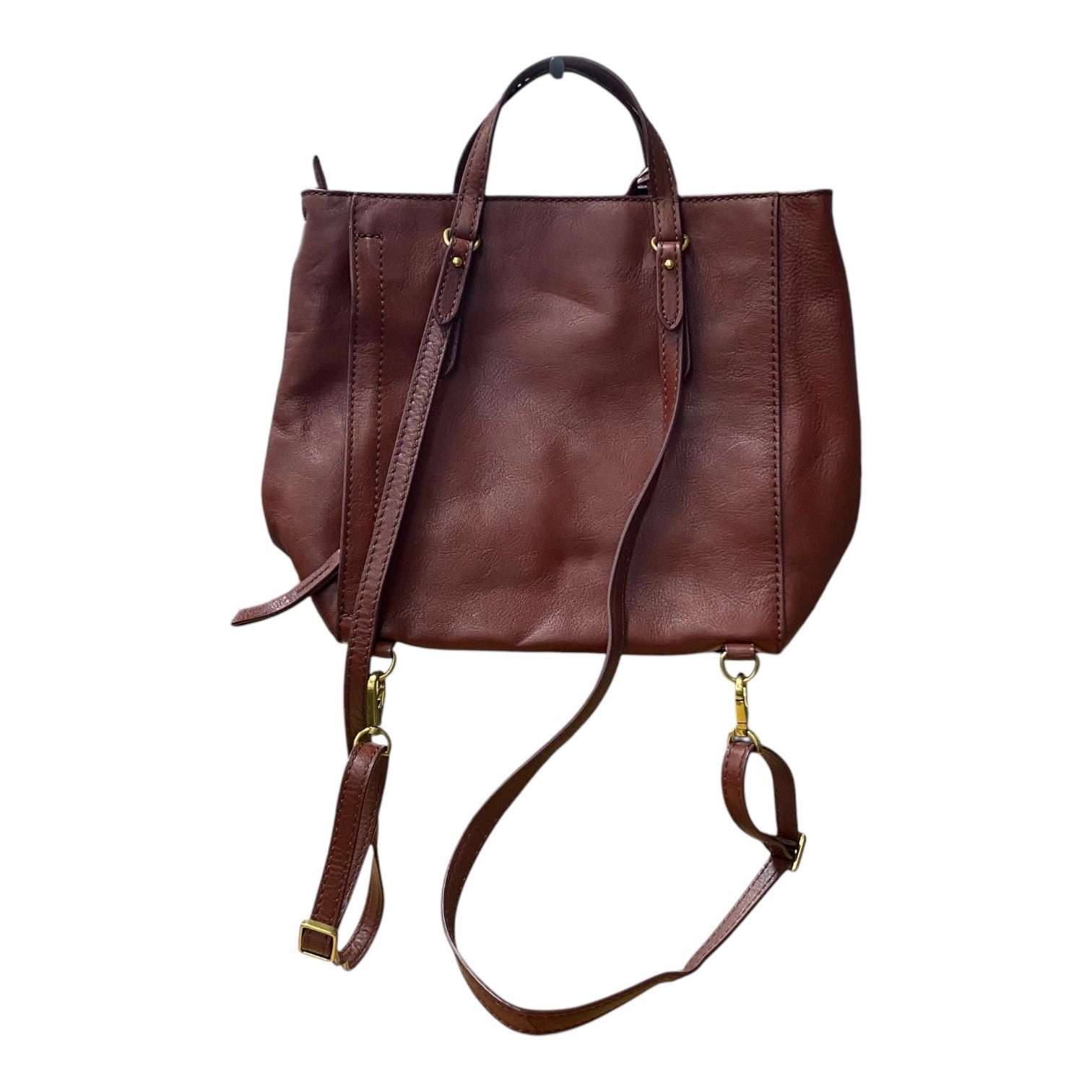 Backpack Leather By Fossil In Brown, Size:Medium