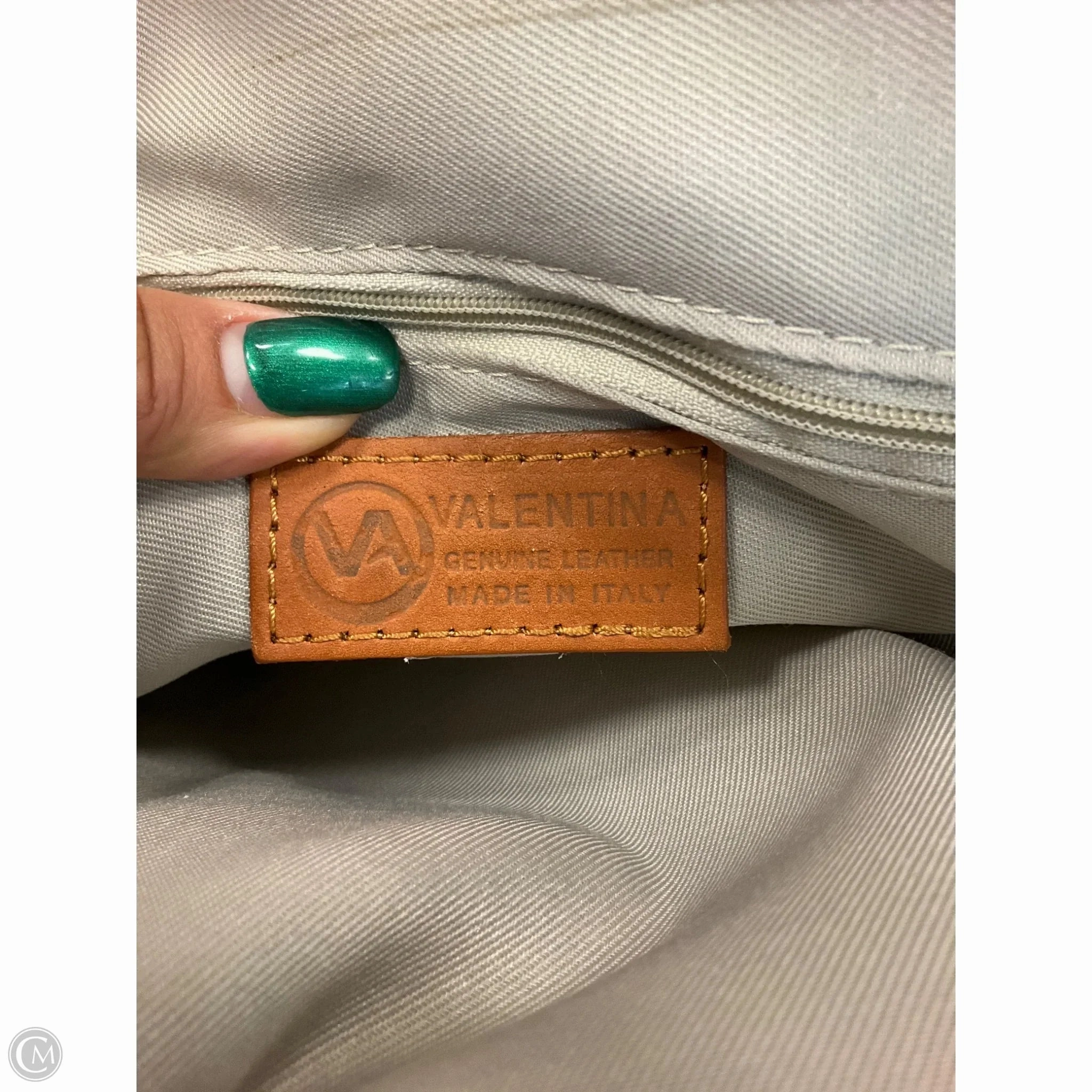 Backpack Leather By Valentina, Size: Medium