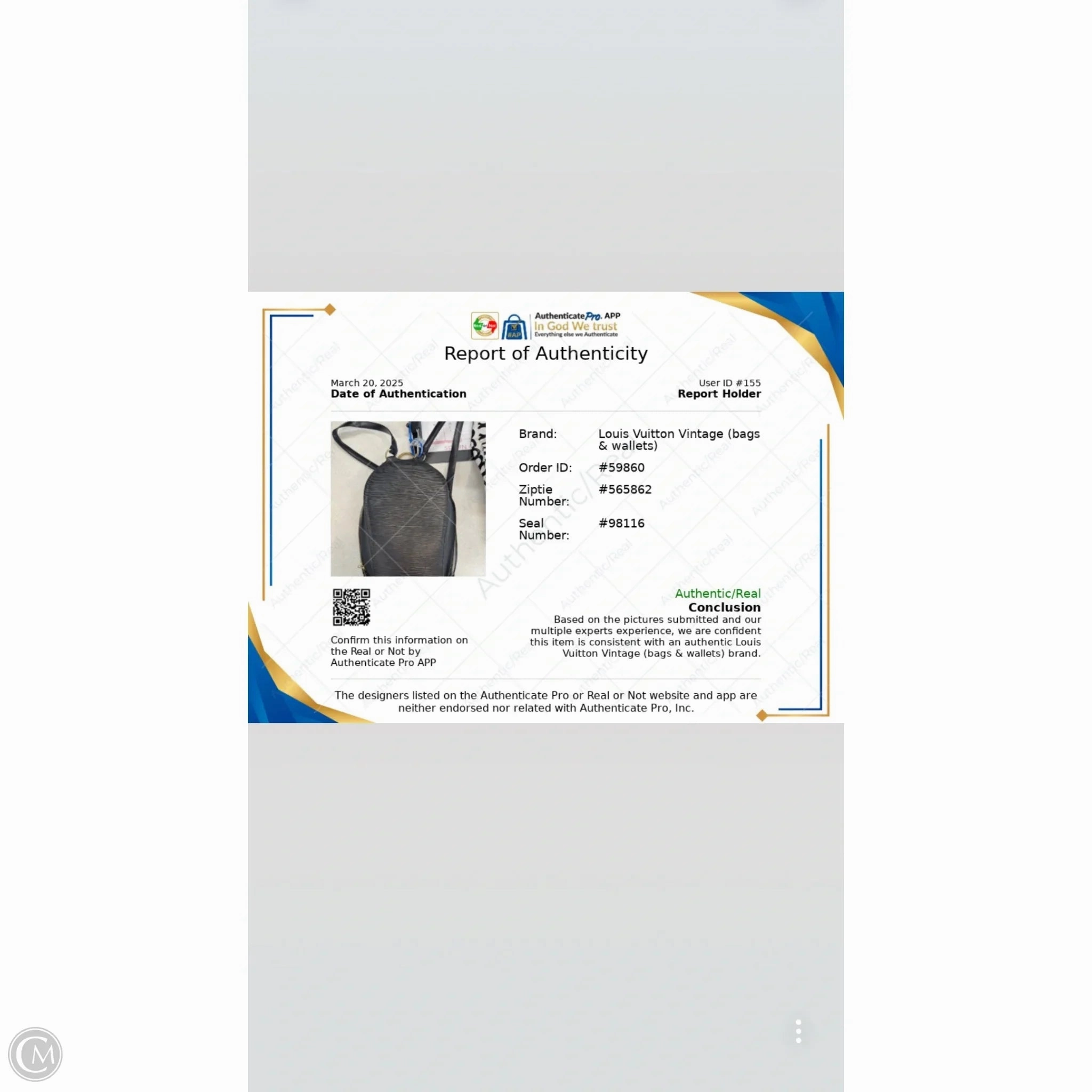 Backpack Luxury Designer By Louis Vuitton, Size: Small