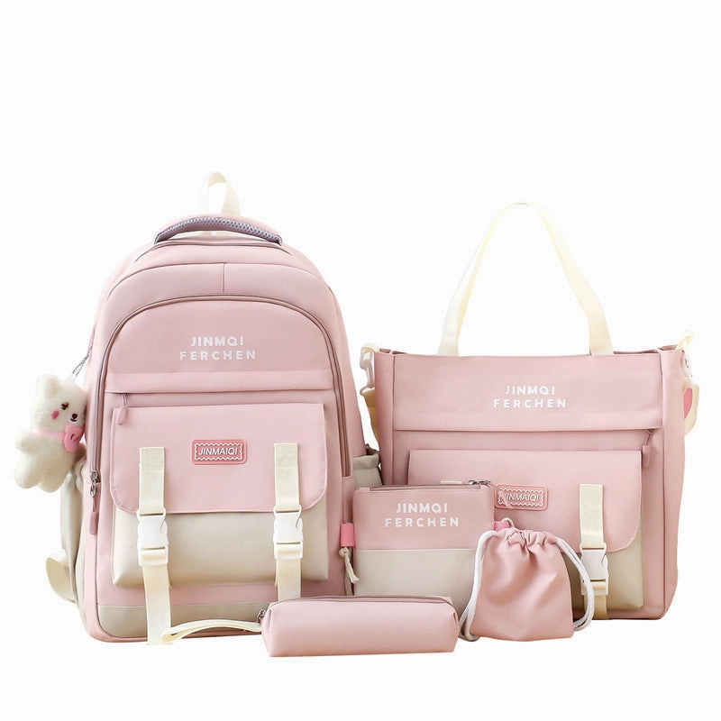 Backpack men and women Korean style casual simple schoolbag