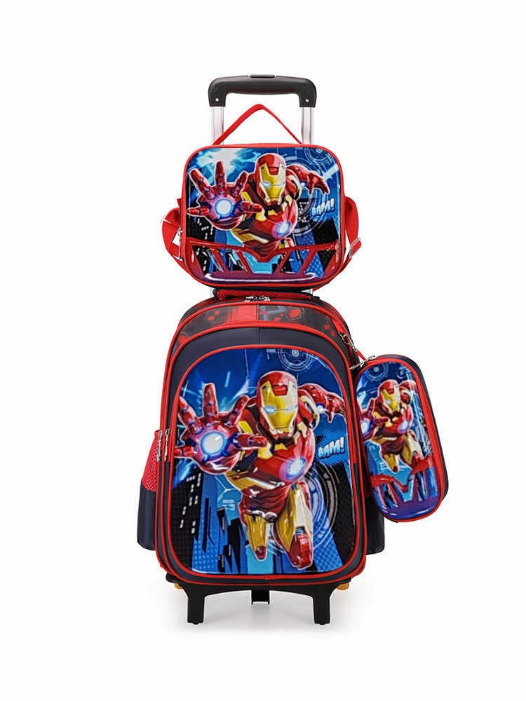 Can hold tie rod schoolbag lunch bag pencil case three-piece set