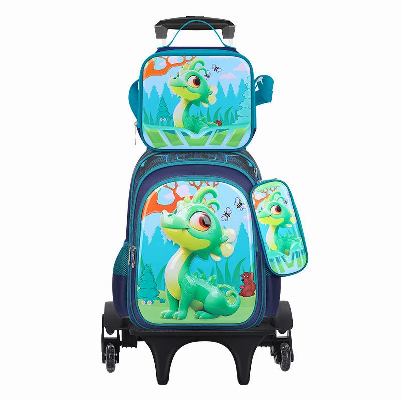 Can hold tie rod schoolbag lunch bag pencil case three-piece set