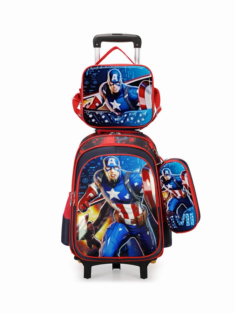 Can hold tie rod schoolbag lunch bag pencil case three-piece set