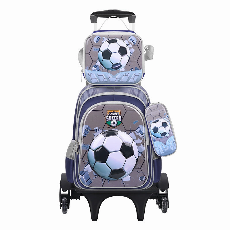 Can hold tie rod schoolbag lunch bag pencil case three-piece set