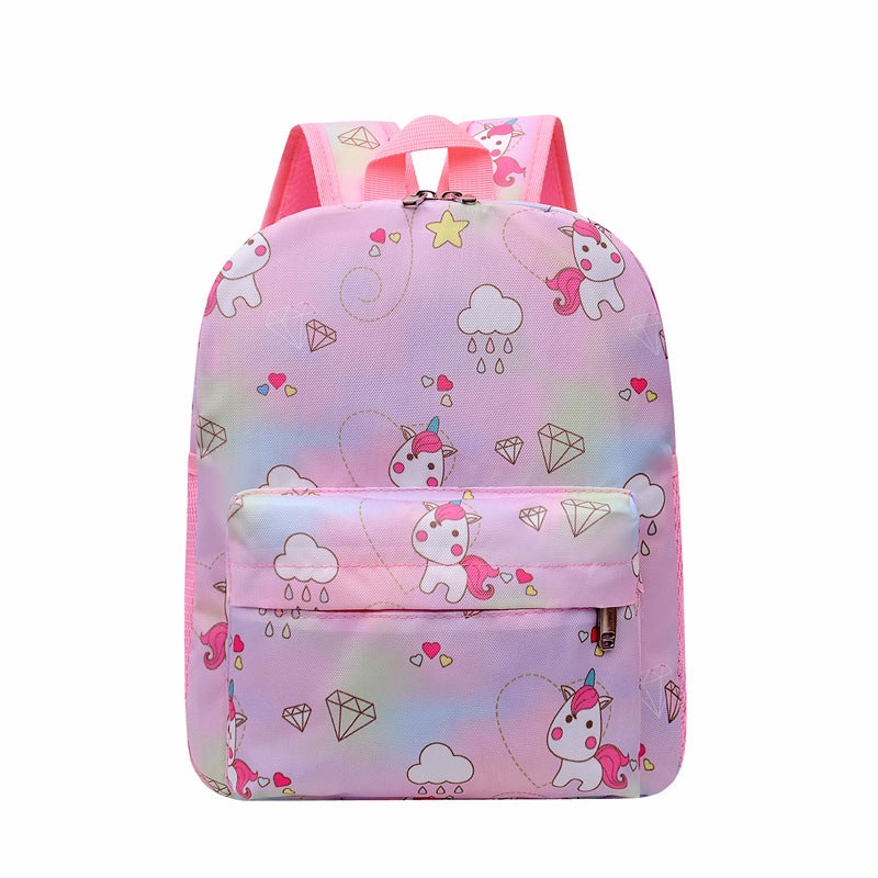 Cartoon cute gradient color children's schoolbag