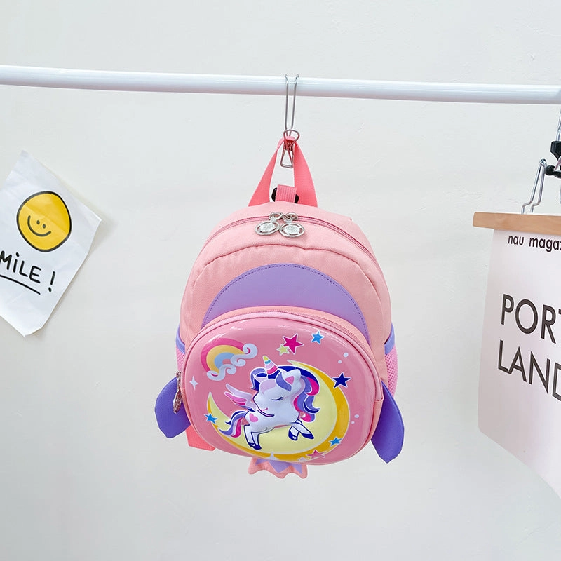 Cartoon Pegasus Kindergarten Anti-lost Schoolbag Backpack