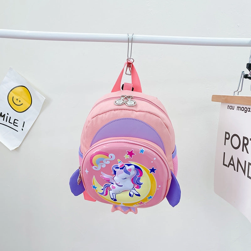 Cartoon Pegasus Kindergarten Anti-lost Schoolbag Backpack