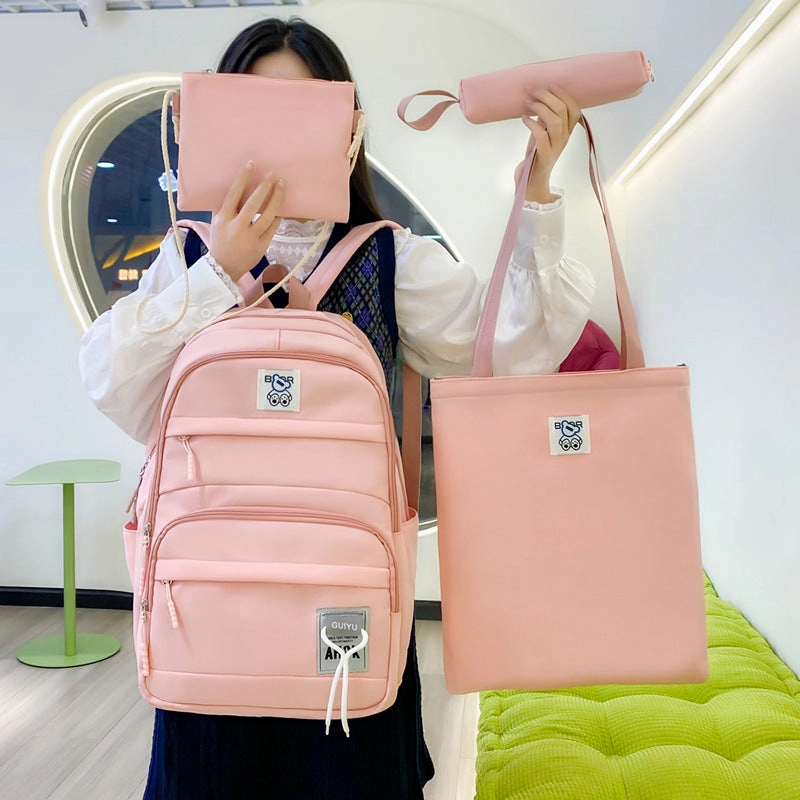 Casual large capacity schoolbag, middle school student backpack