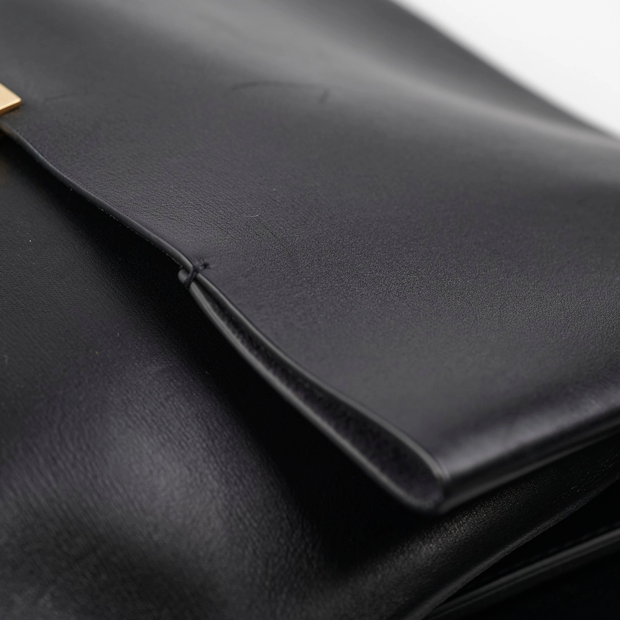 Celine Blade Leather Shoulder Bag Black