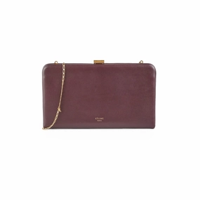 Celine Burgundy Wallet On Chain