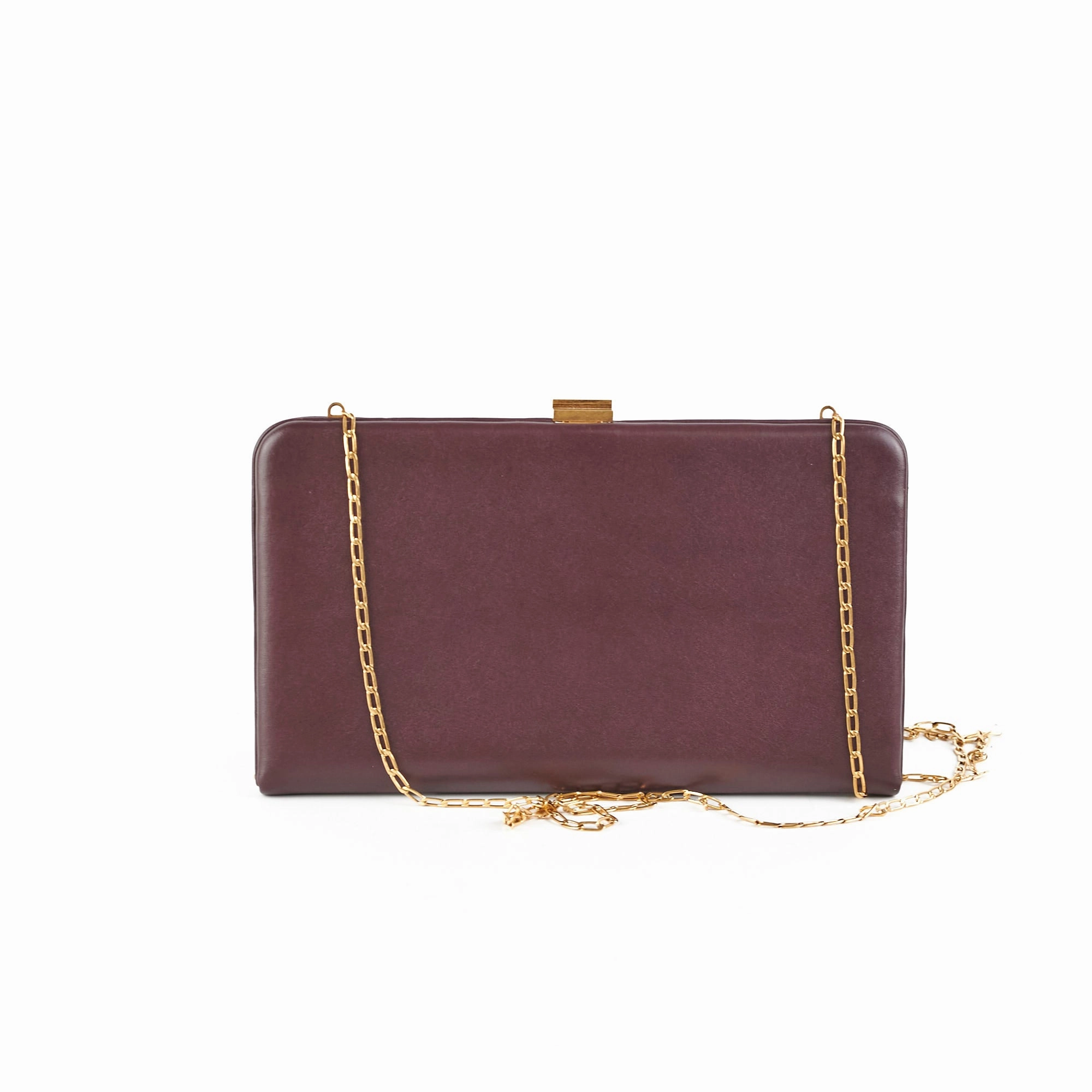 Celine Burgundy Wallet On Chain