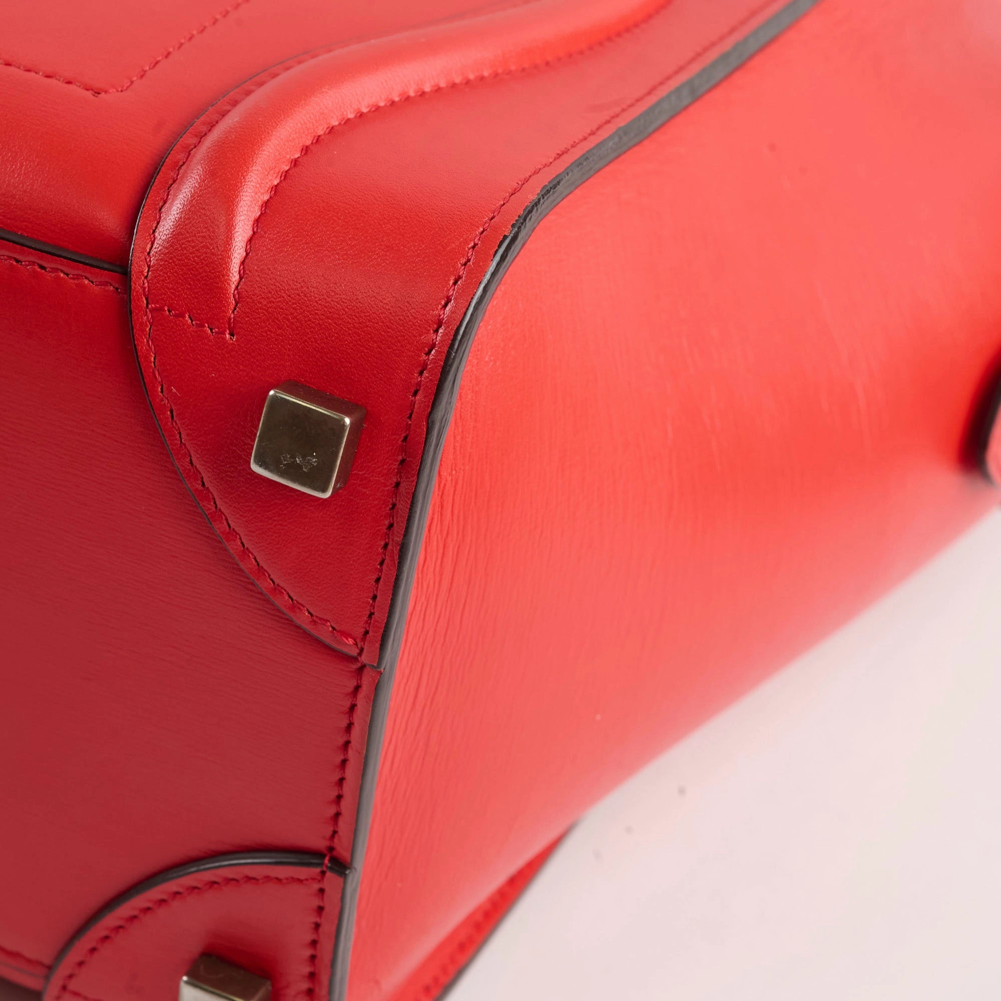 Celine Luggage Micro Red