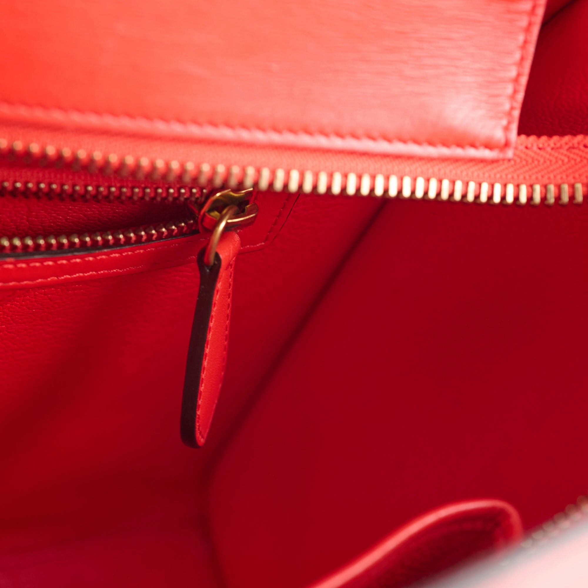 Celine Luggage Micro Red