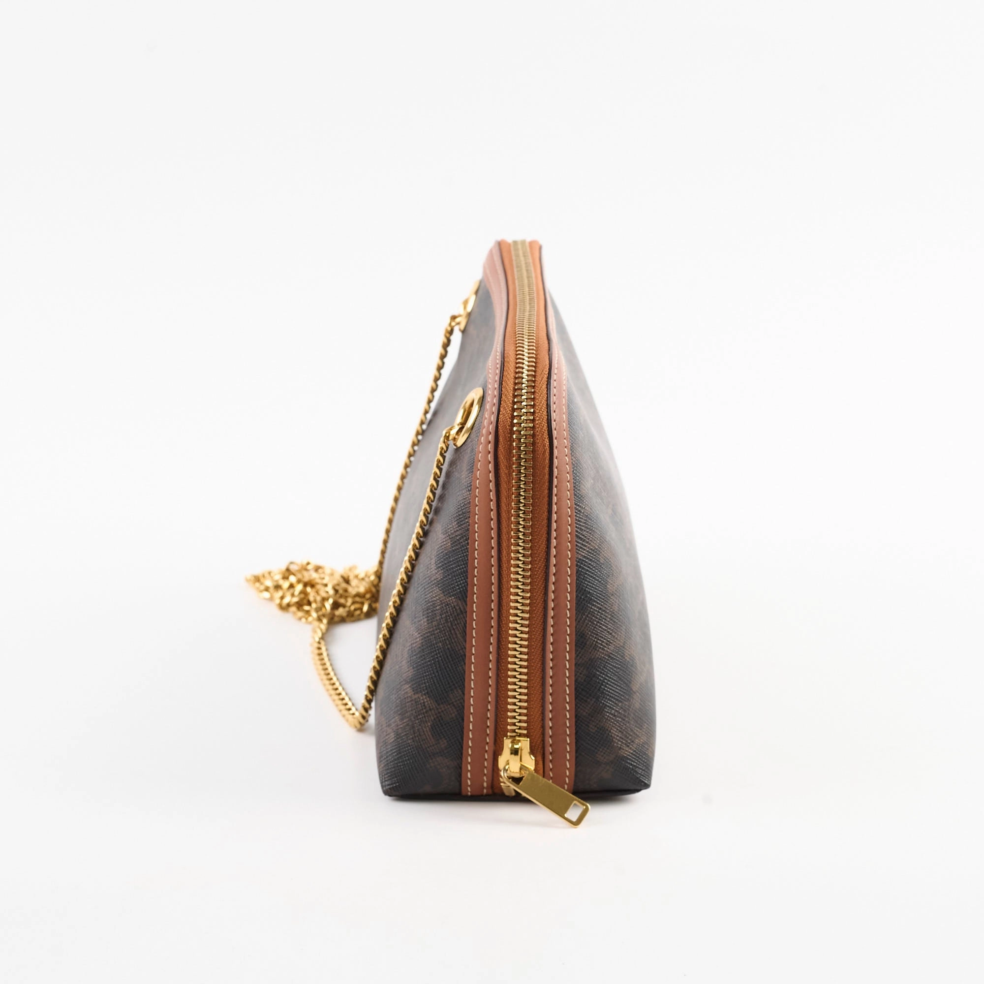 Celine Medium Chain Bag Triomphe Canvas Tan