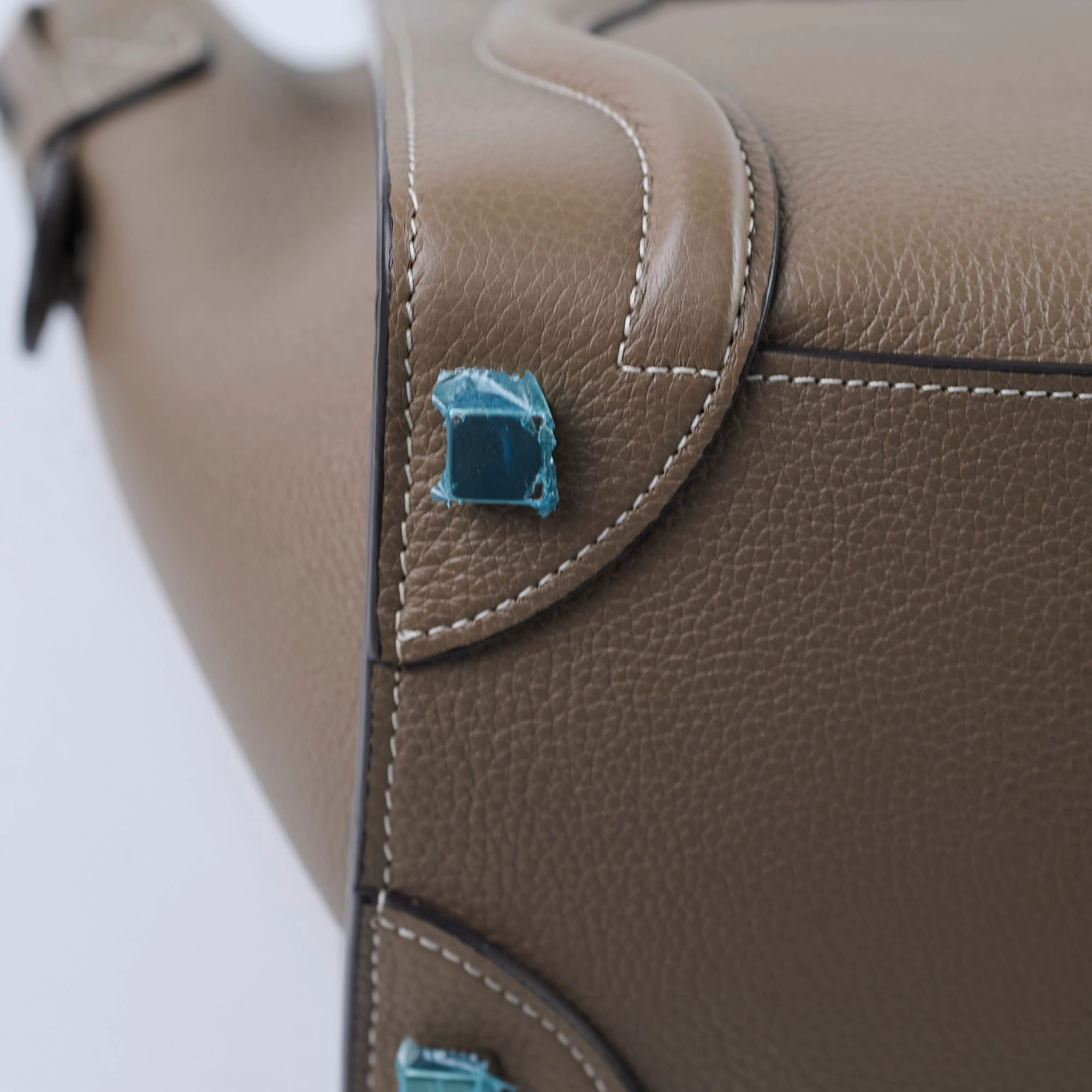 Celine Micro Luggage Grained Leather Taupe