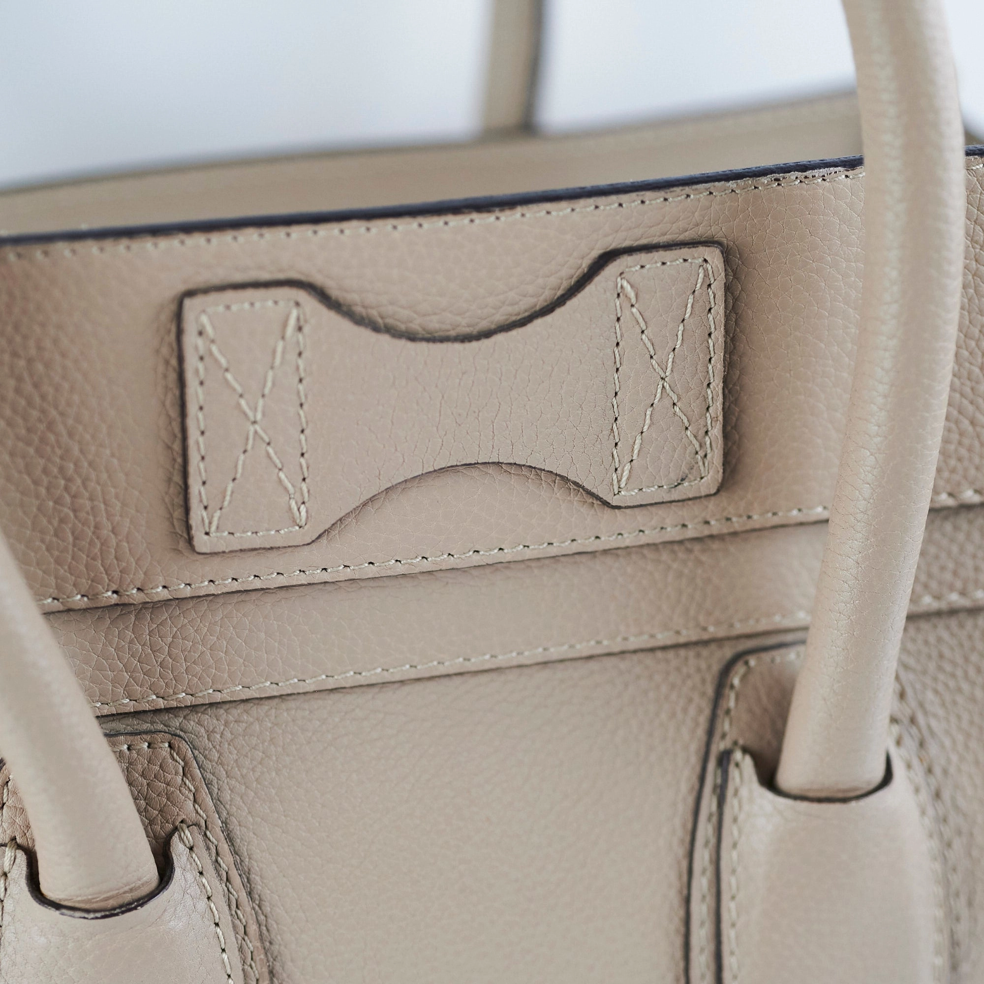 Celine Micro Luggage Tote Beige
