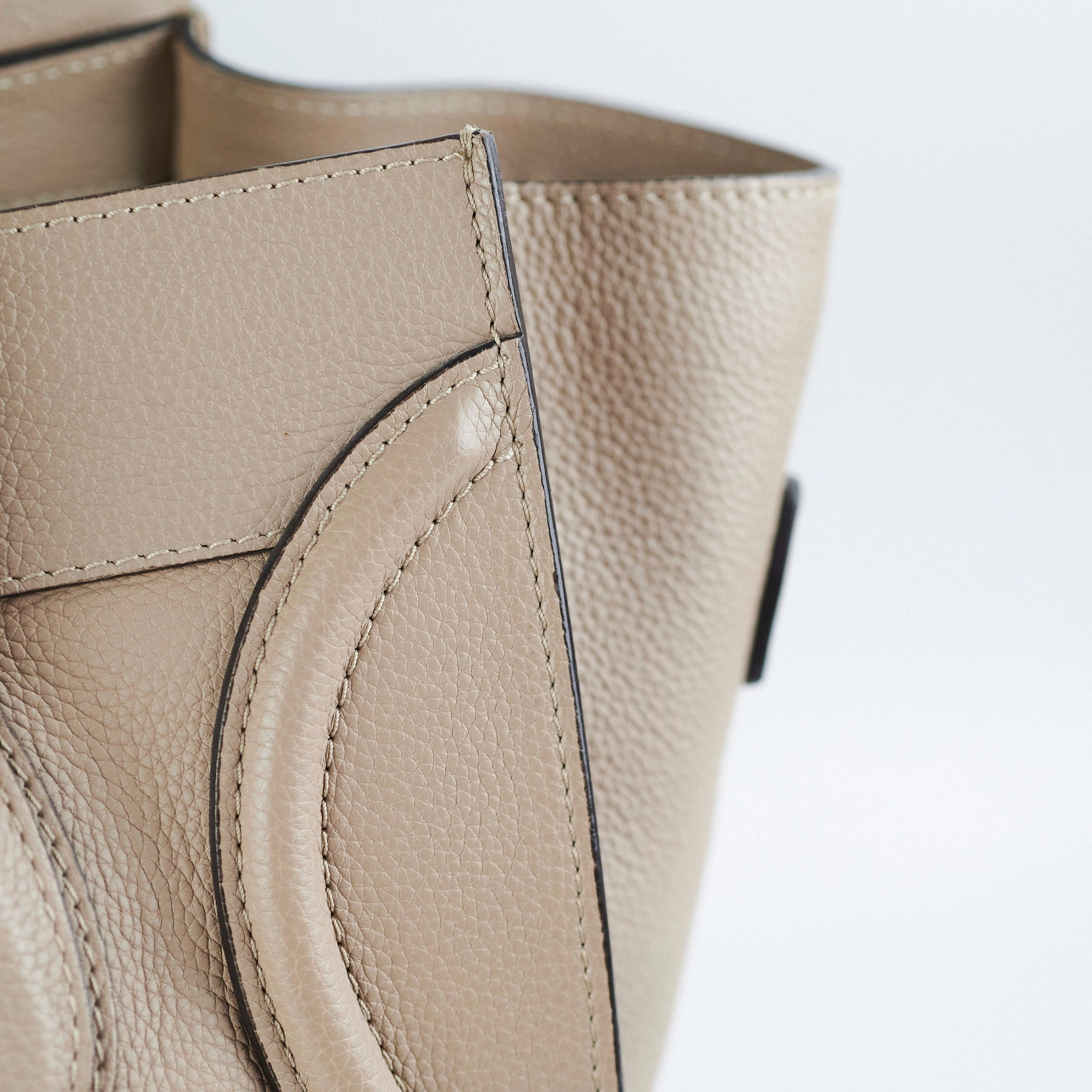 Celine Micro Luggage Tote Beige