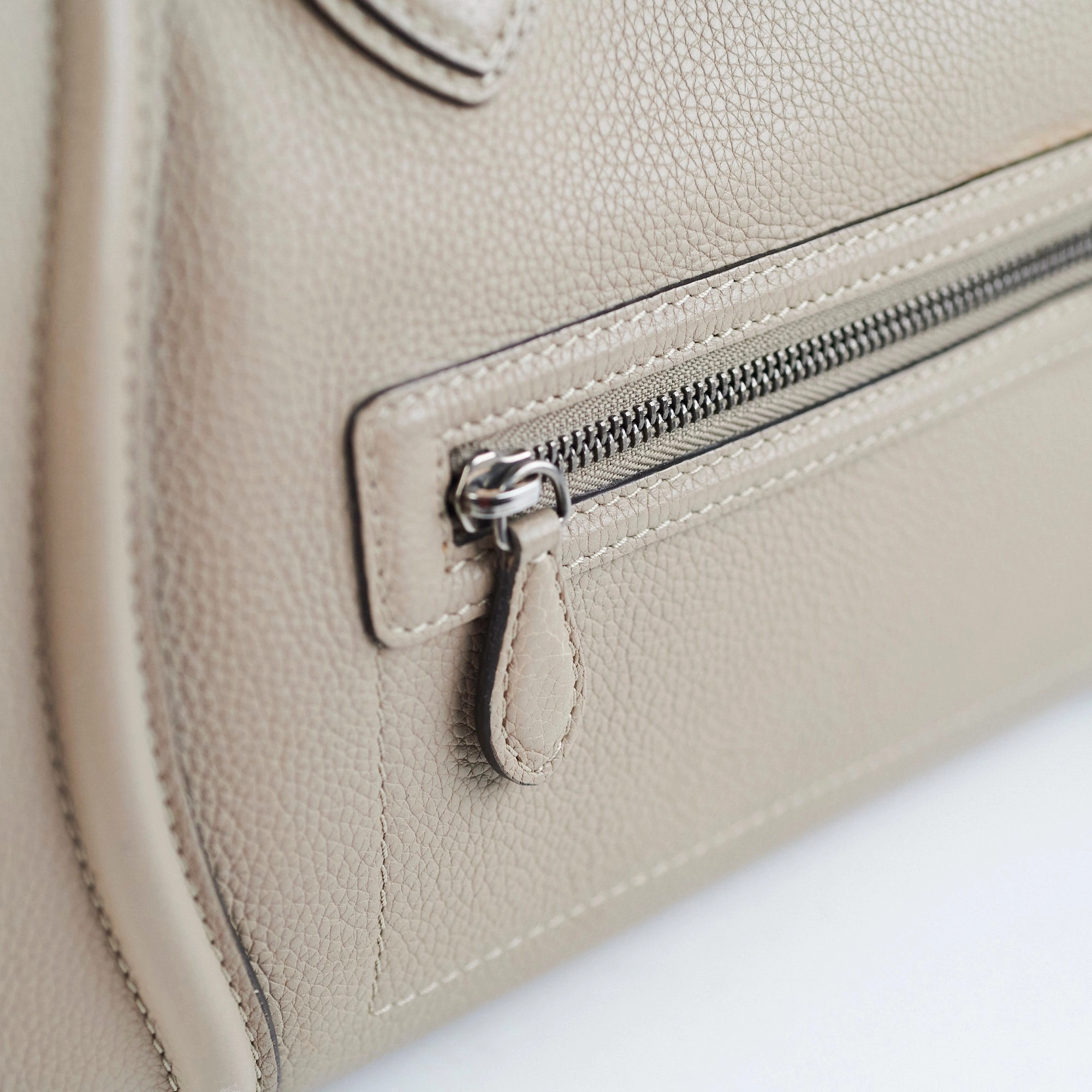 Celine Micro Luggage Tote Beige
