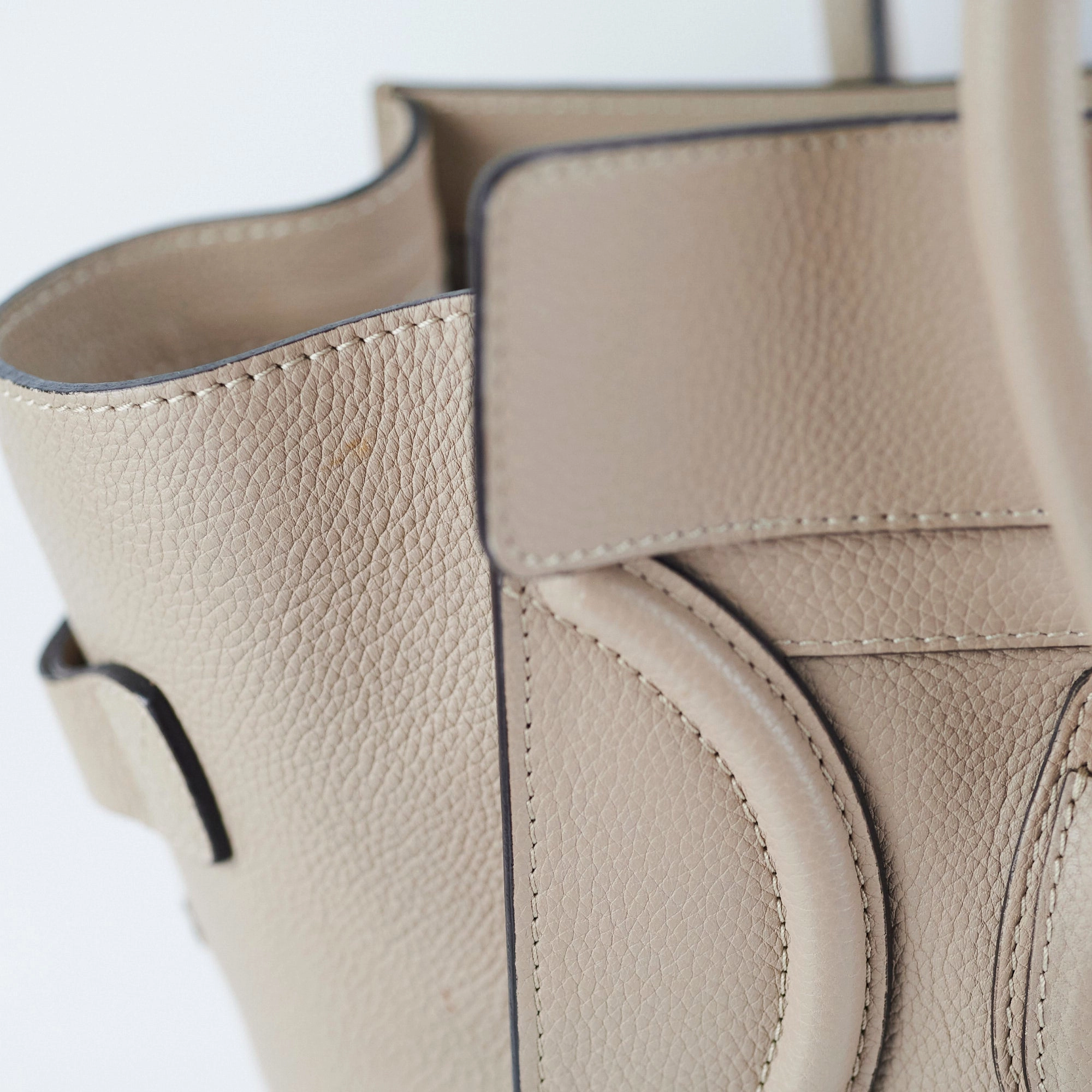Celine Micro Luggage Tote Beige