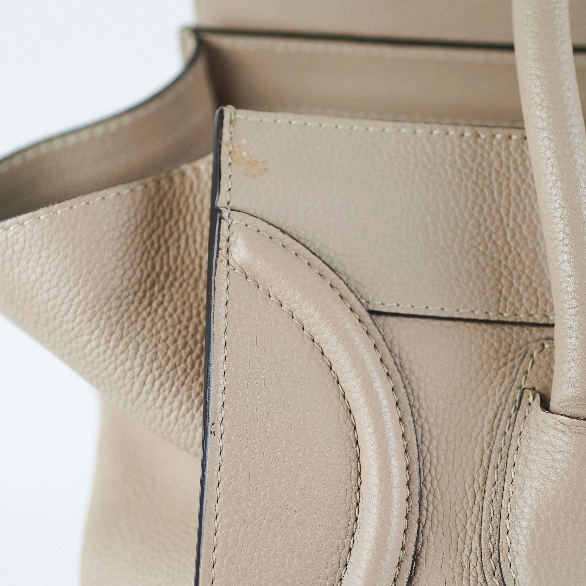 Celine Micro Luggage Tote Beige