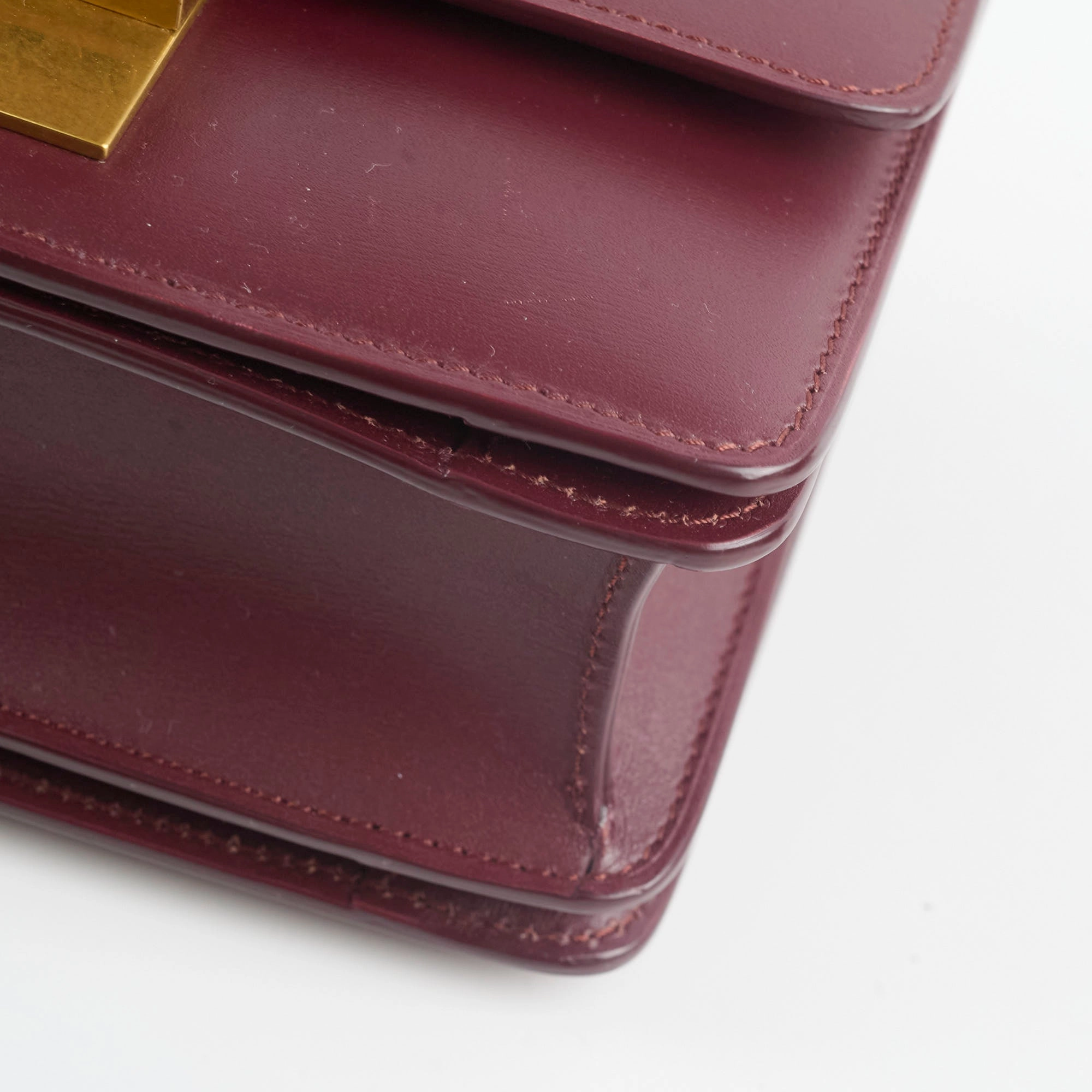 Celine Mini Box Bag Burgundy