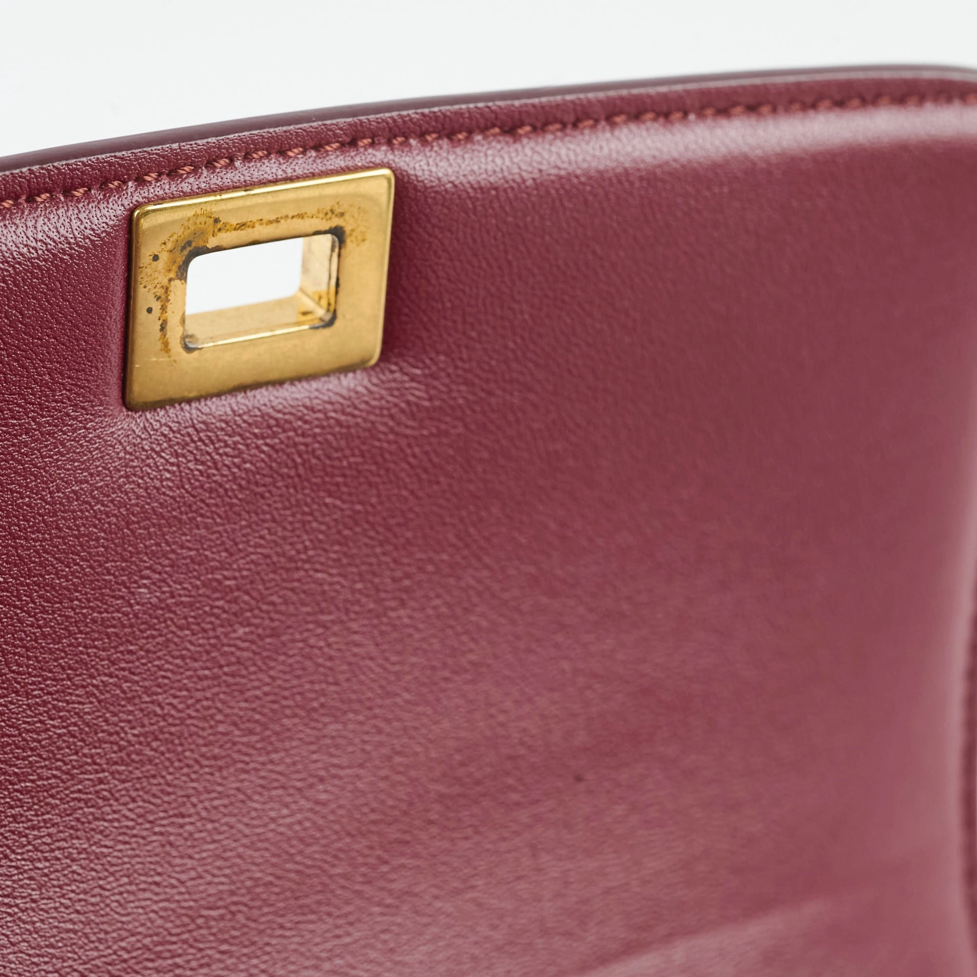 Celine Mini Box Bag Burgundy